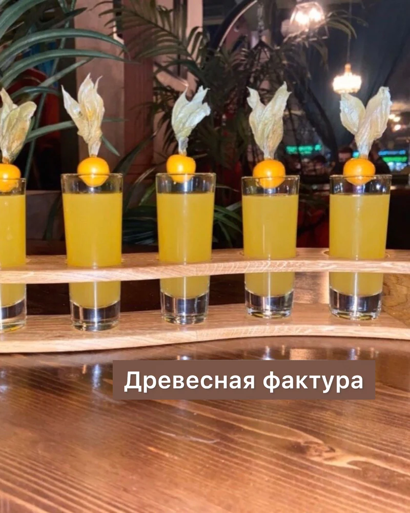 Шотница с изгибом. (6 шотов). Дуб.