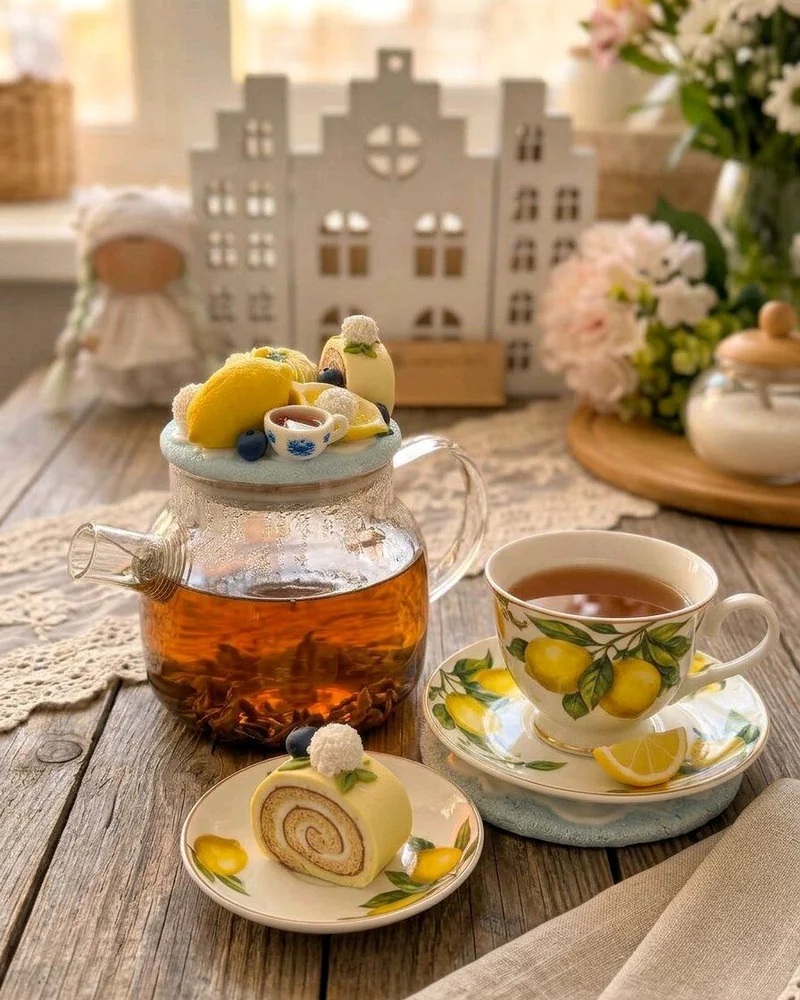 Чайник с декором ручной работы