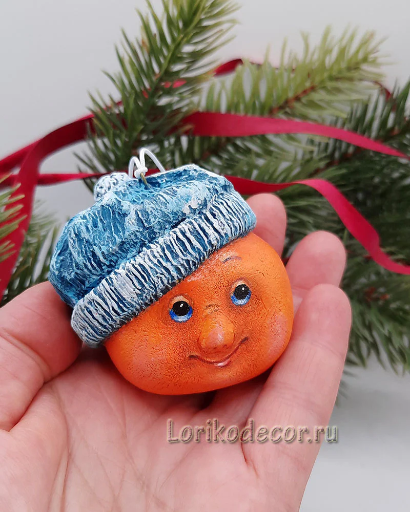 Ёлочная игрушка «МАНДАРИНКА МАЛЕНЬКАЯ»