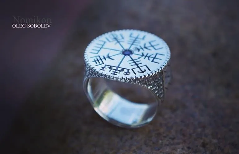 Перстень «Vegvisir» - Рунический компас — Основной