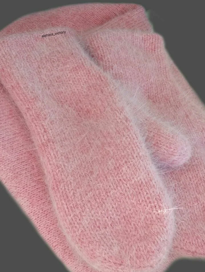 Варежки двойные из пуха норки