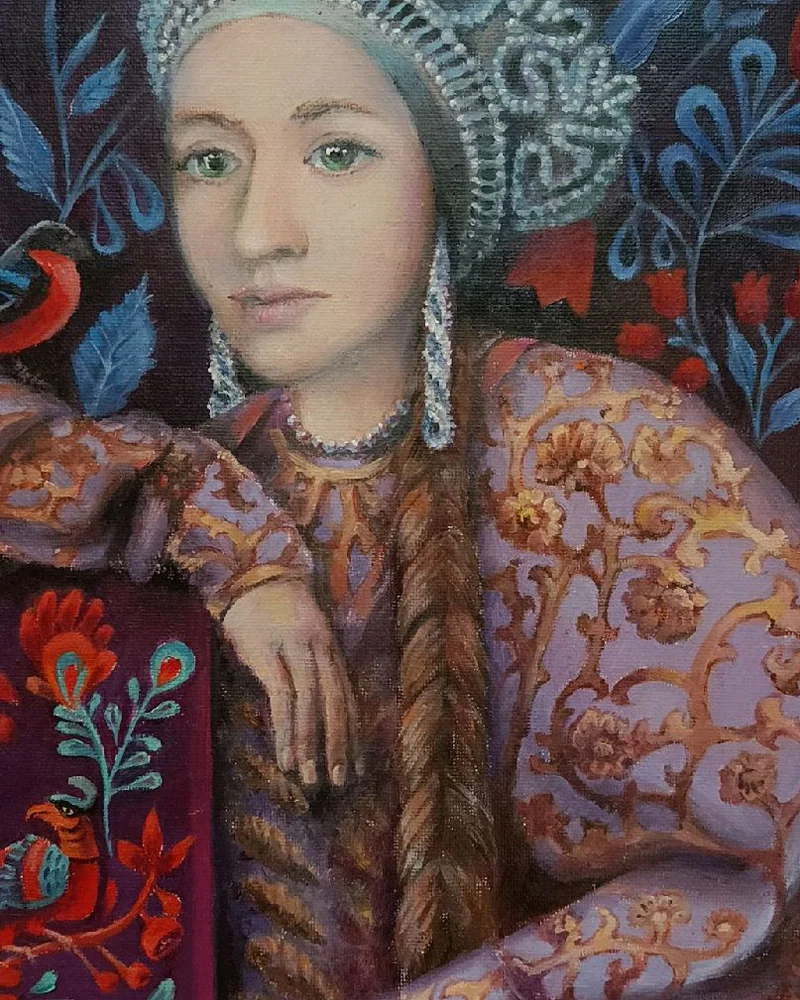 Картина маслом Русская красавица
