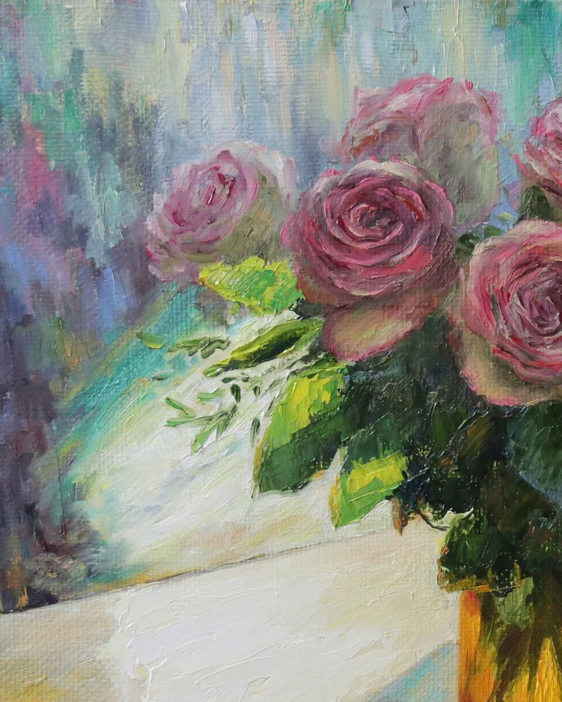 Солнечное утро в мастерской. Холст, масло. 2019