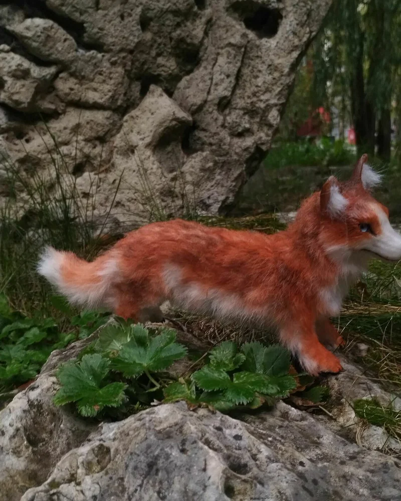 Собака корги рыжая, коллекционная игрушка 1:4 — Собака корги рыжая