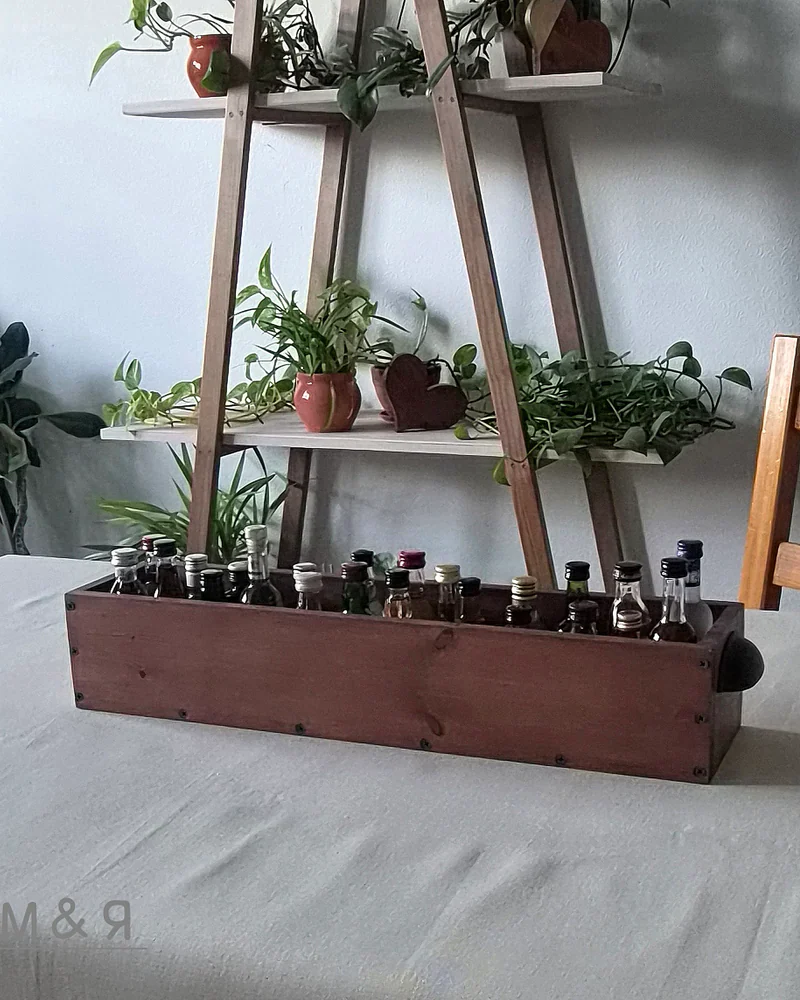 Ящик длинный с ручками — Мокко