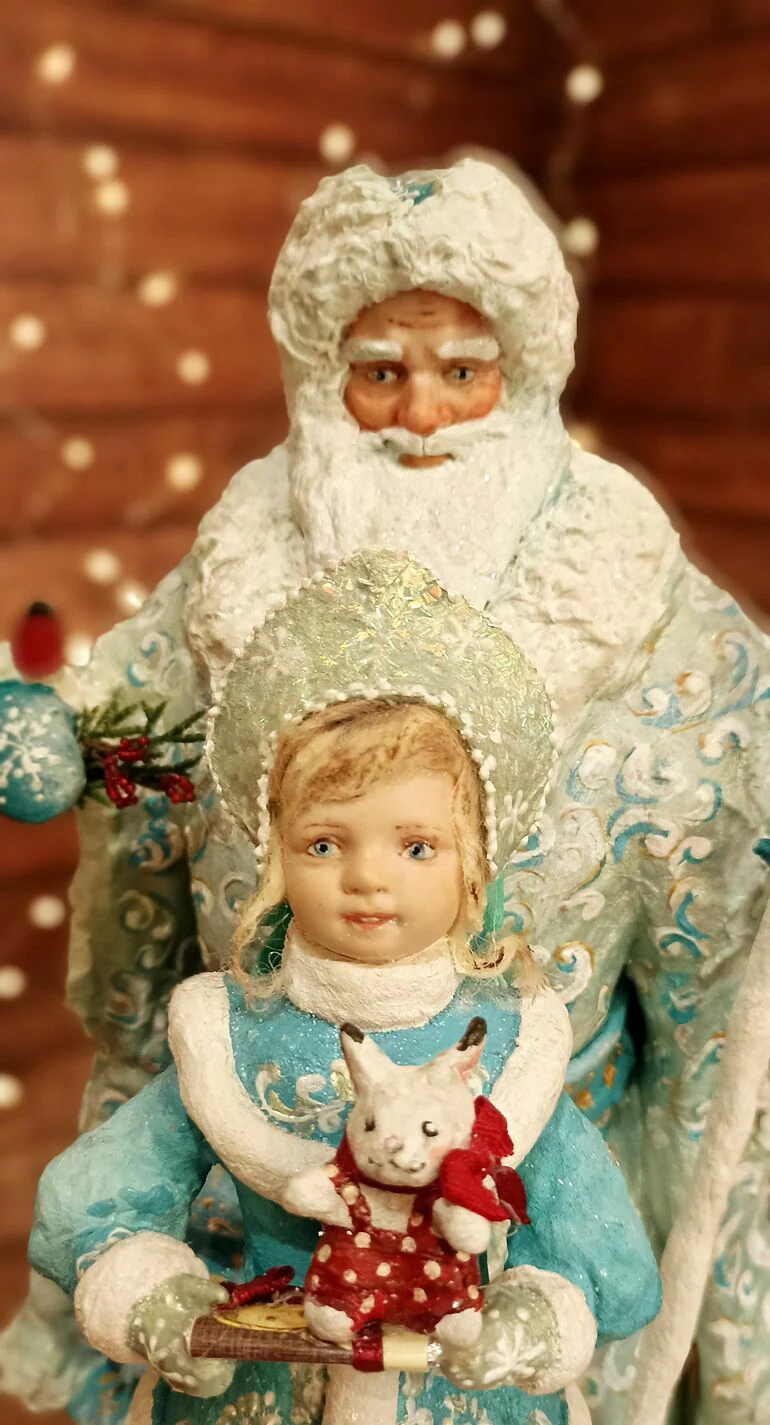 Дед Мороз и Снегурочка, 33 и 22 см