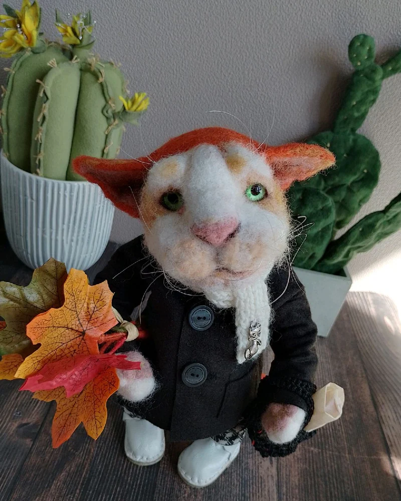 Кот, по имени Кот. Игрушка из шерсти