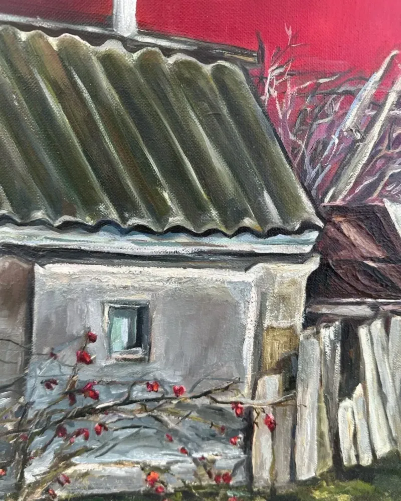 Картина маслом «Бобровский закат»
