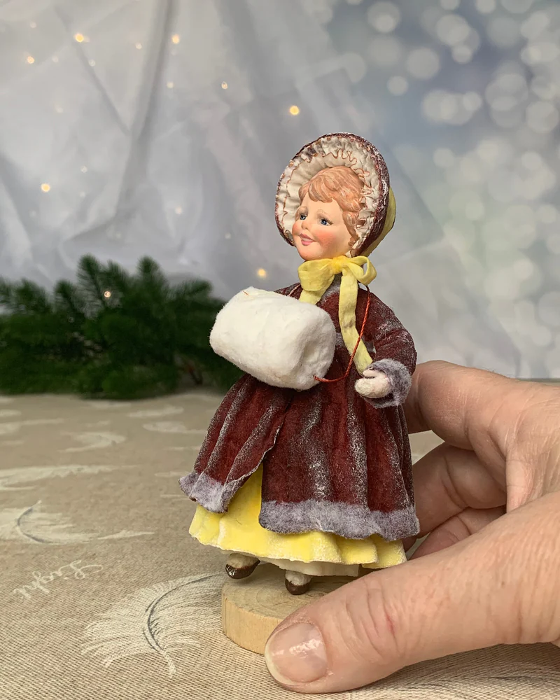 Ватная елочная игрушка