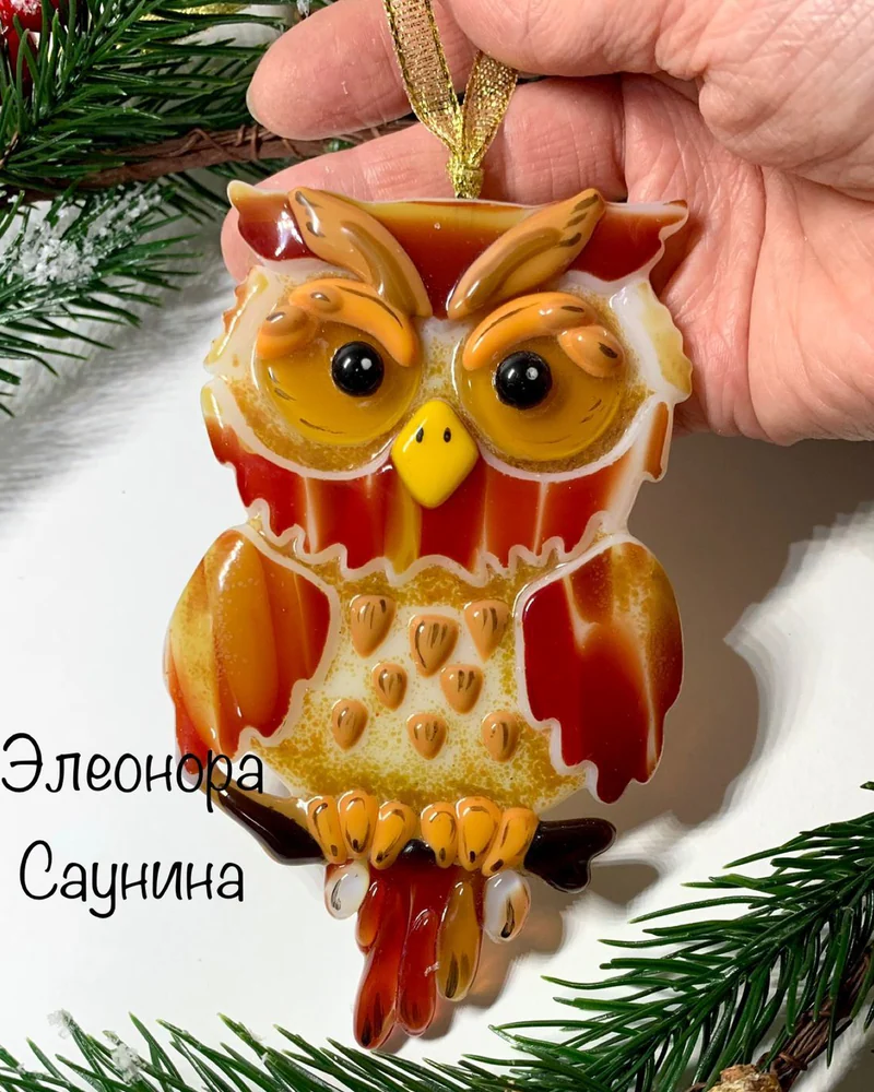 Интерьерная подвеска Сова, новогодний сувенир
