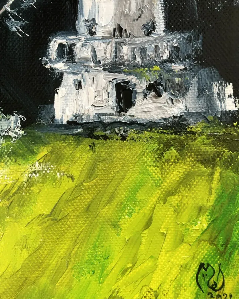Мельница. Картина маслом 18×24 см — 18×24 см