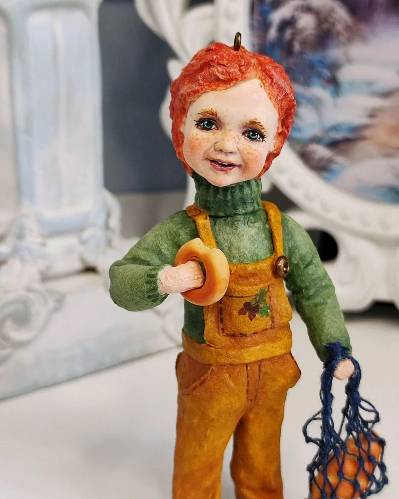 Ёлочная игрушка из ваты