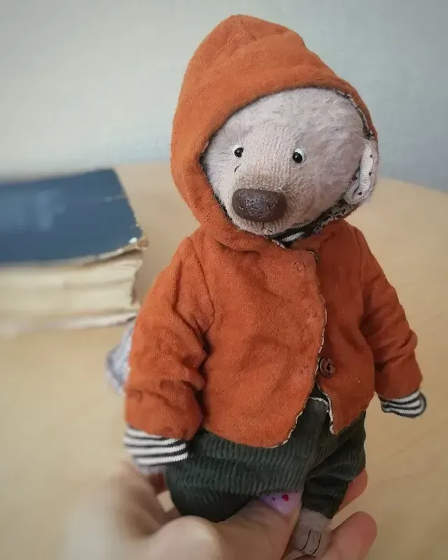 Мишка Тедди Кевин, бежевый, 17 см