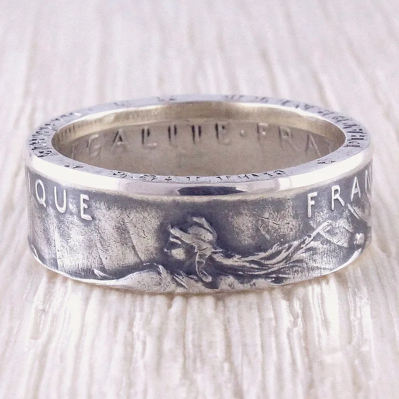 Серебряное кольцо из монеты: Европа — подборка 2