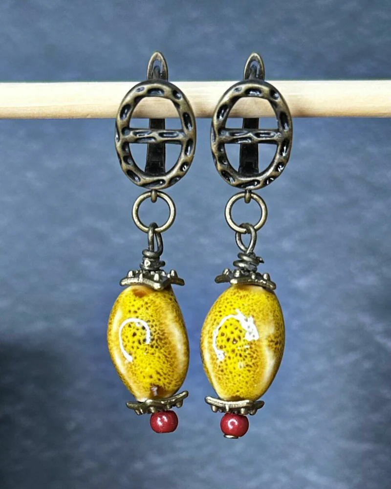Серьги с керамикой