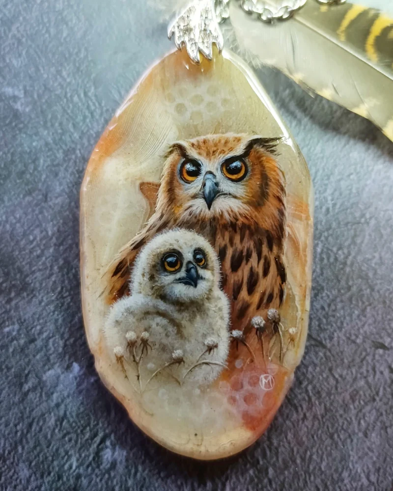Кулон с совами