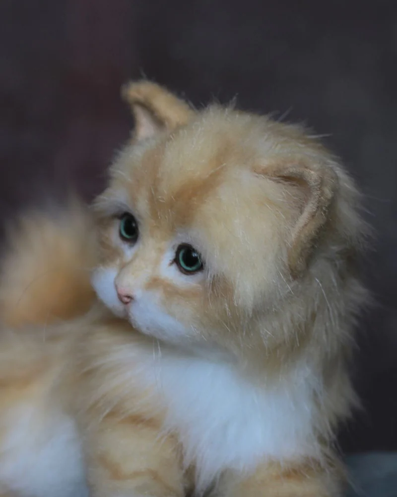 Реалистичный котенок, рыжий — Рыжий