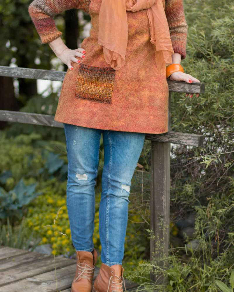 Валяная туника "Inspiration for terracotta"