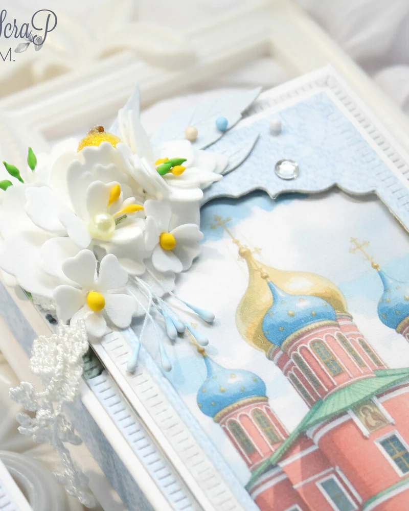 Коробочка для денег и подарочный пакет на крестины