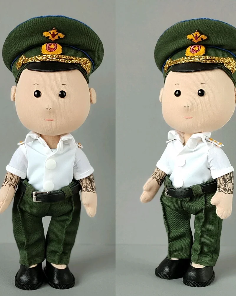 Портретная кукла по фото, подарок мужчине военному мужу другу — Основной