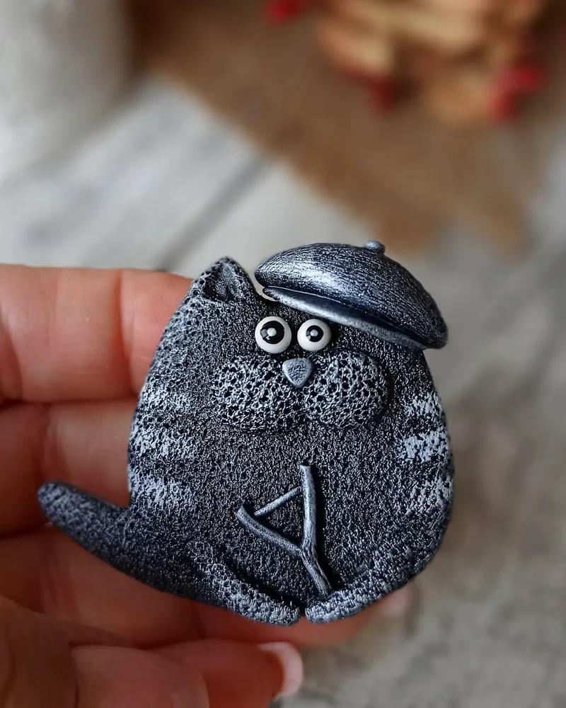 Брошь "Кот Квакин"