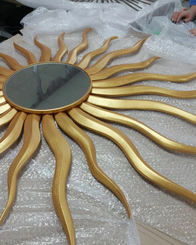 Зеркало-солнце Soleil 114×125 см — Золотой