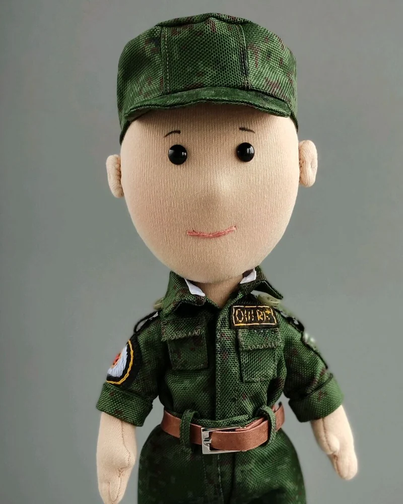 Кукла по фото Солдат Военнослужащий Подарок сыну парню Ручная работа — Основной