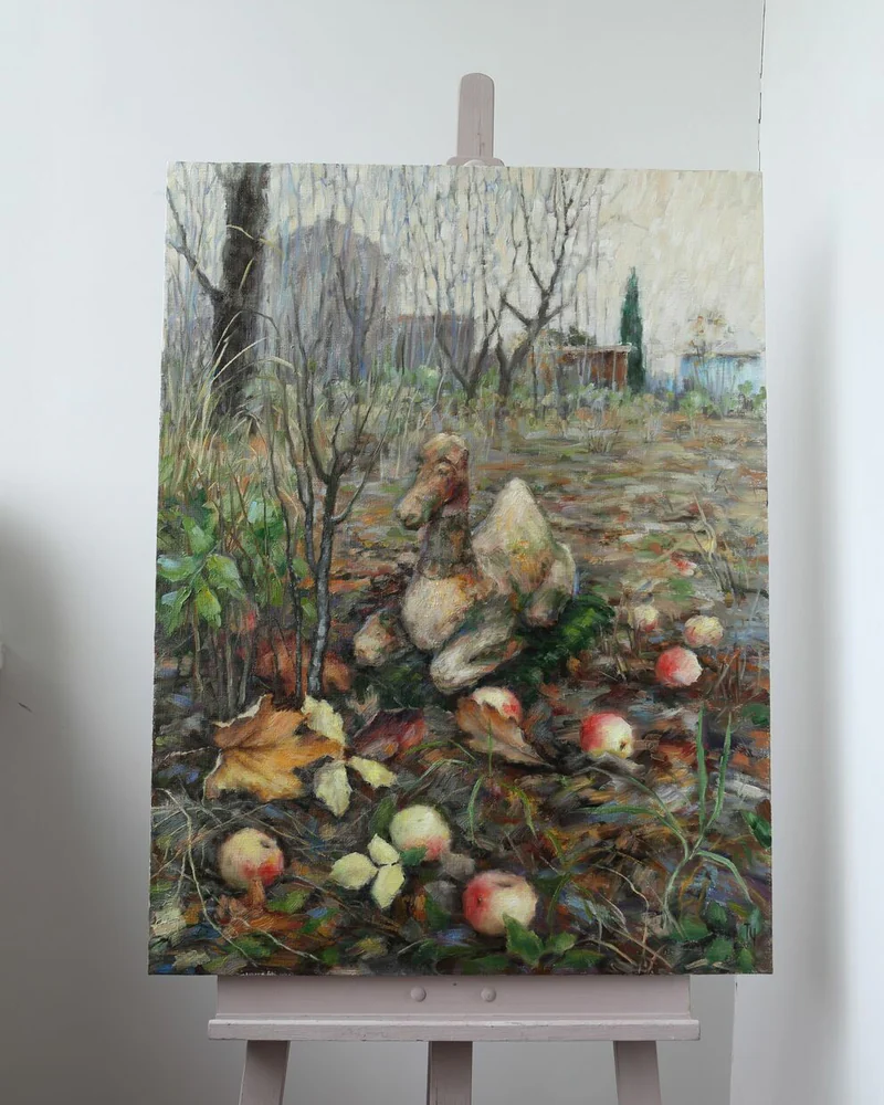 Осенний страж. Картина холст масло