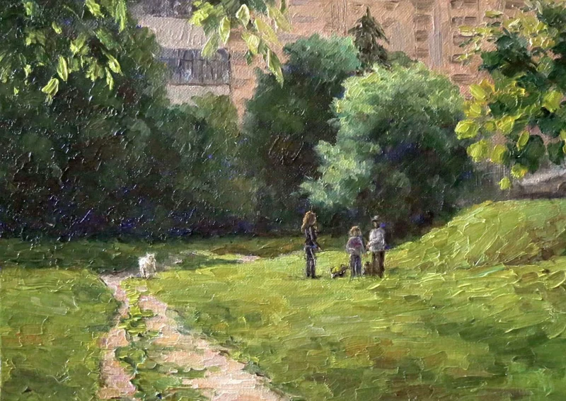 Летние прогулки. Серия работ маслом