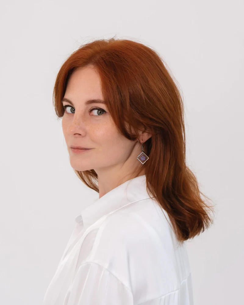 Серьги голубая незабудка — Основное исполнение