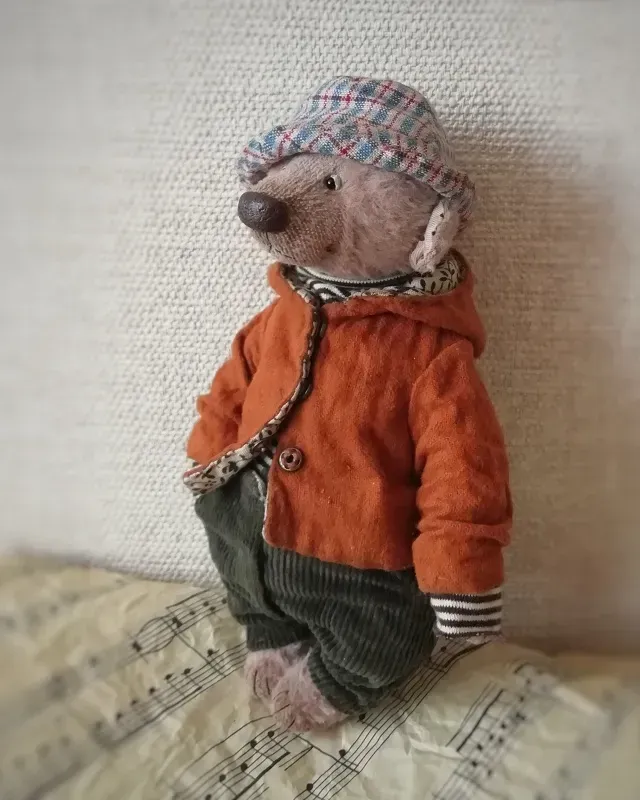 Мишка Тедди Кевин, бежевый, 17 см