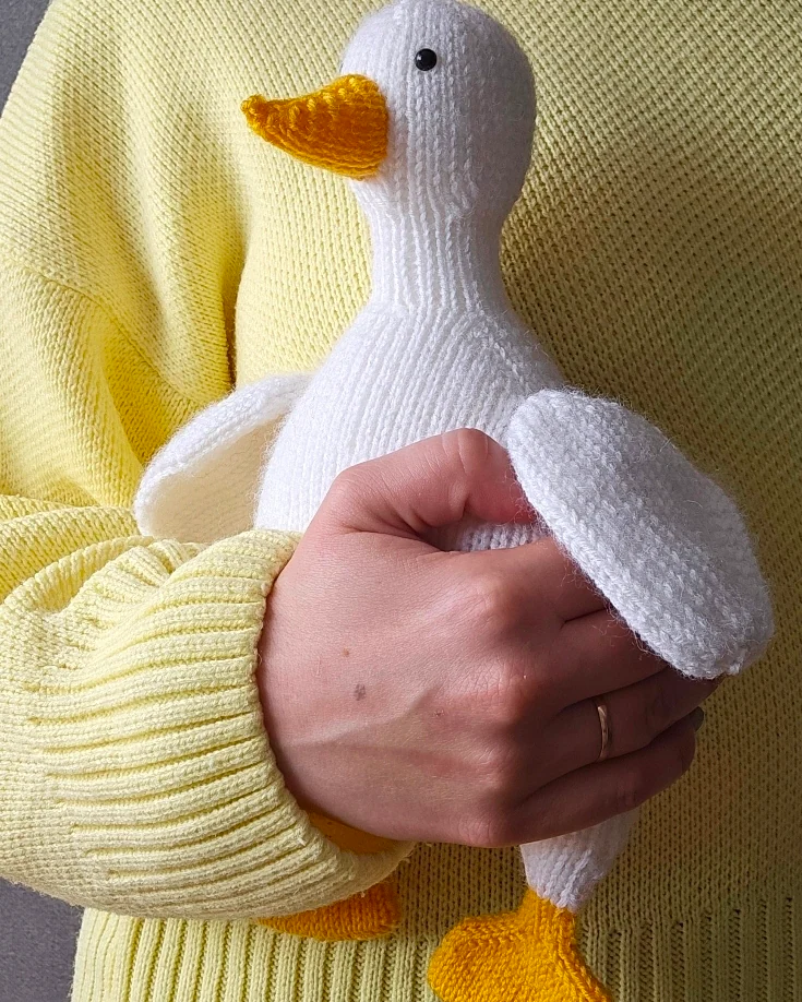 Белый Гусь спицами.