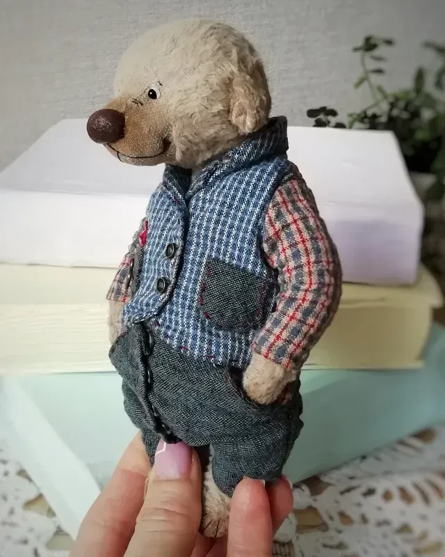 Мишка Тедди Лион, бежевый, 17 см