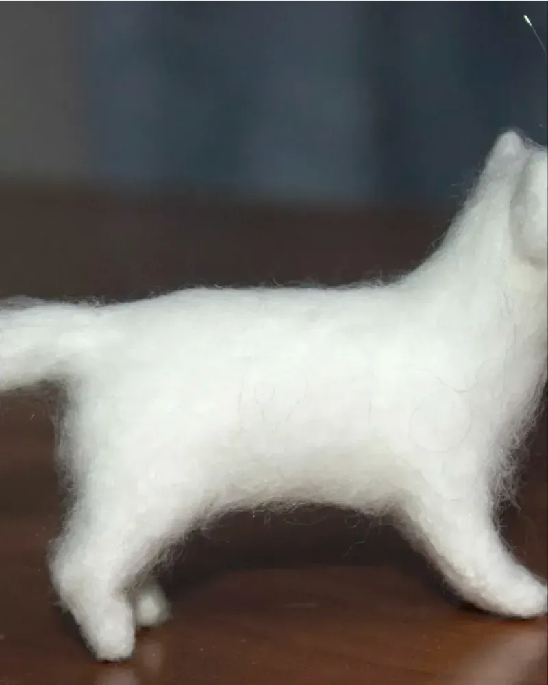 Горностай, игрушка из шерсти — Основной