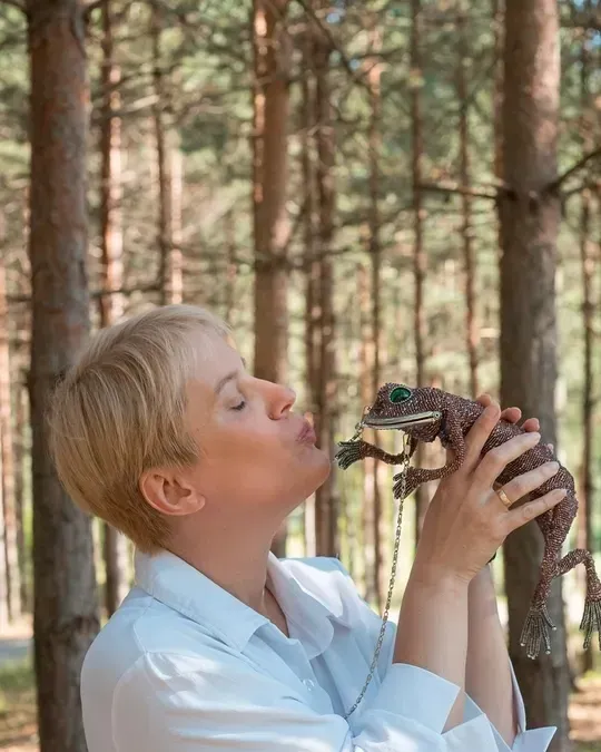 Сумка-лягушка из бисера — Цвет по согласованию