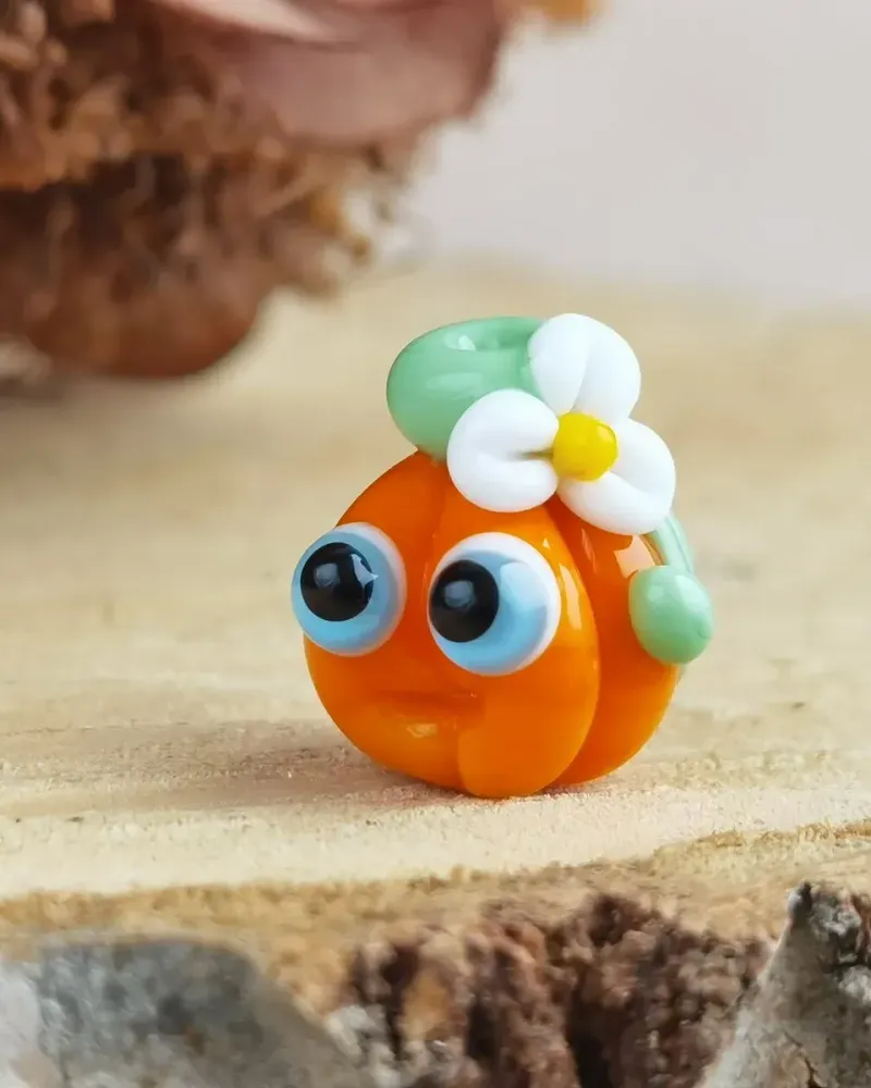 Стеклянная фигурка «Тыква» — Высота 15 мм