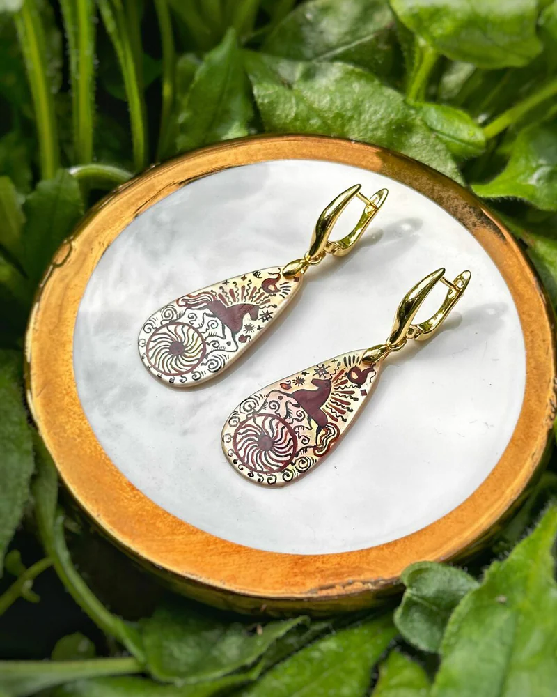 Серьги «Круговорот жизни»