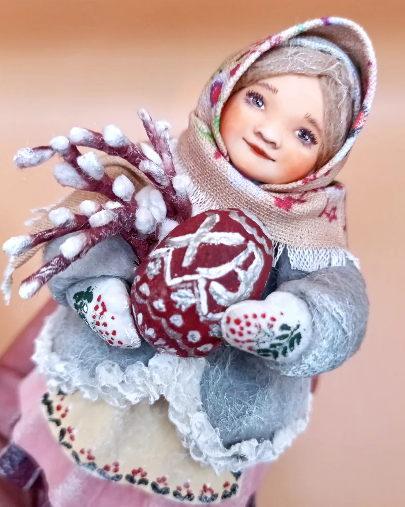 Ватная игрушка " Пасхальная Марфуша"