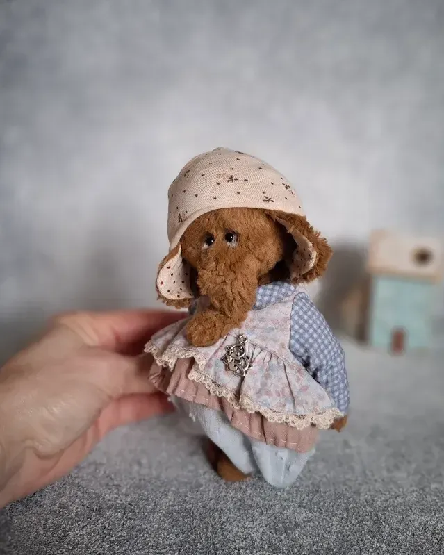 Слонёнок Тедди Мишель, коричневый, 16 см