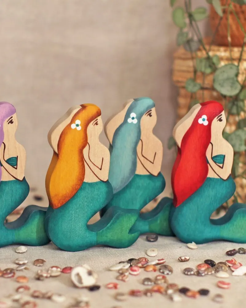 Сказочные персонажи, деревянные игрушки — Русалочка