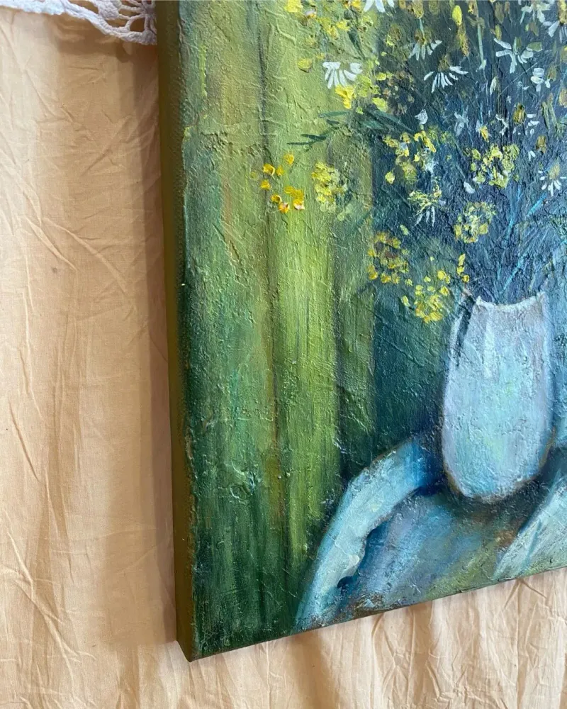 Картина «Полевые цветы», масло, 30×40 см