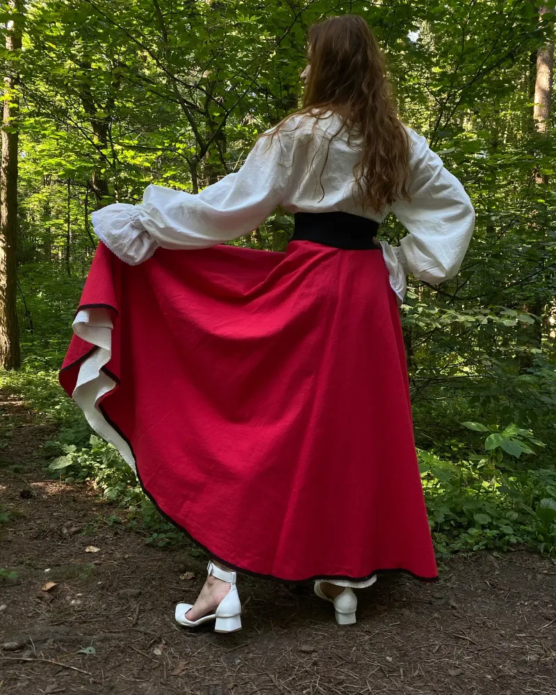 Двуликая юбка из крапивы — Красная, S–M