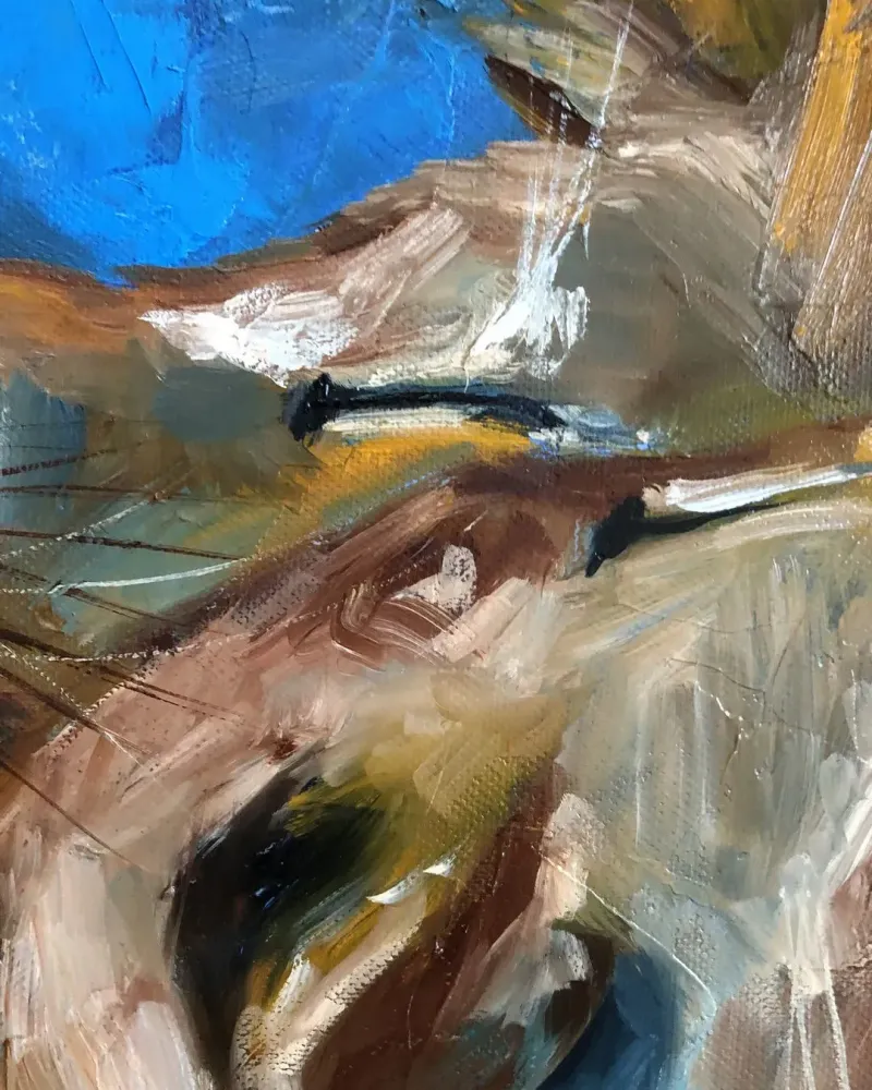 Львы. Картина маслом 40×40 см — 40×40 см