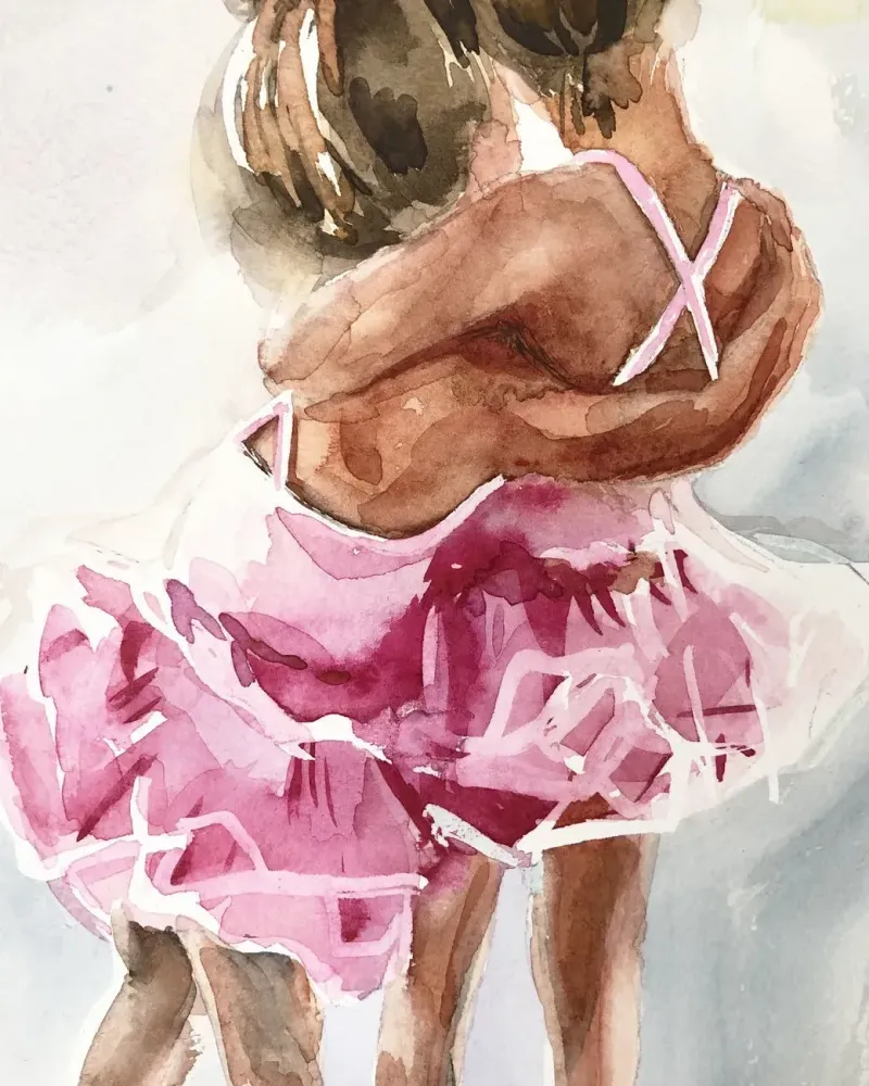 Две балерины. Акварель 20×30 см — 20×30 см