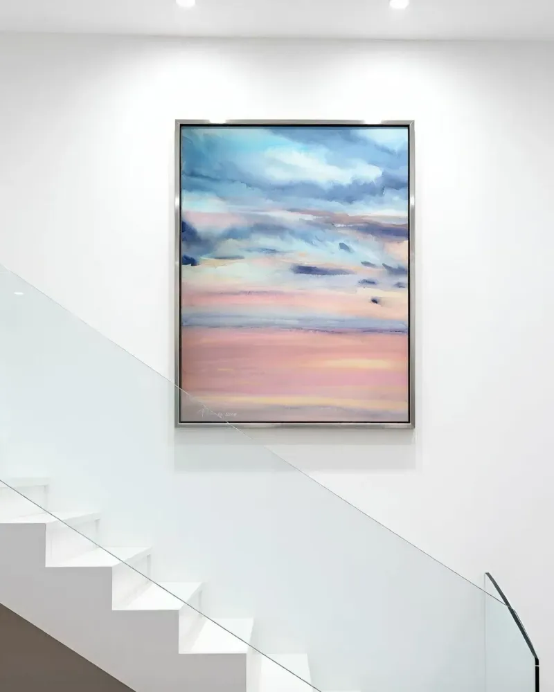 Сияющее пространство #2. Абстрактный пейзаж — 40×50 см
