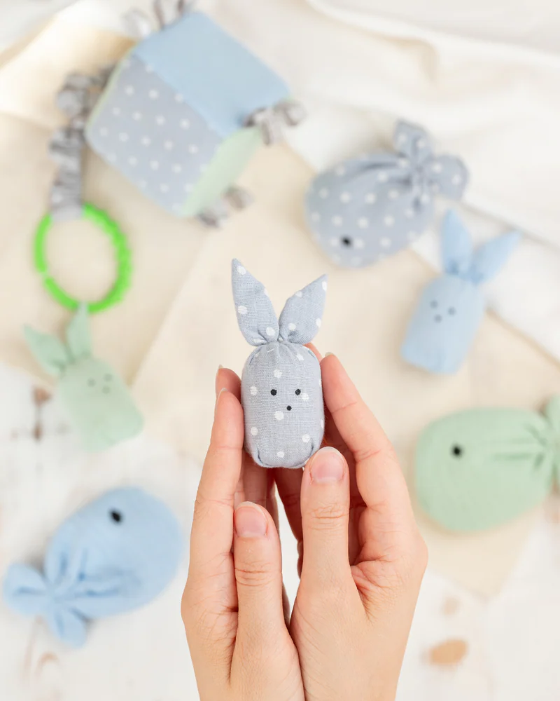 Сенсорные игрушки-погремушки «Шумелки», 3 шт. — Голубой, зелёный