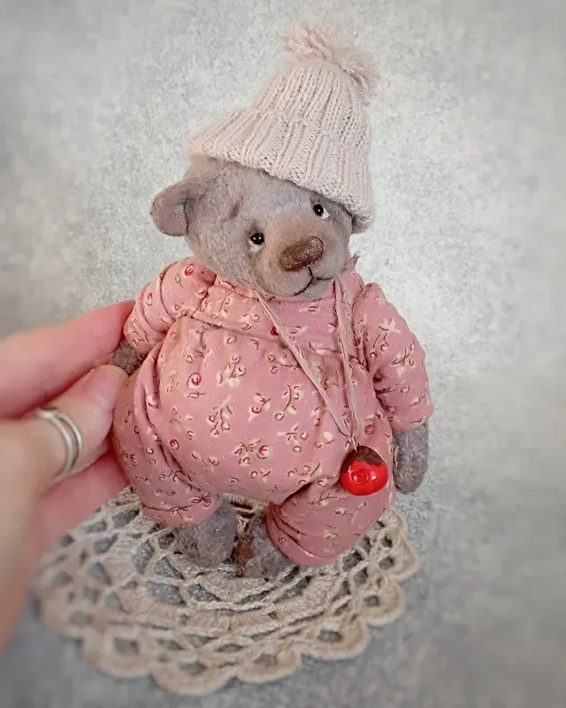 Мишка Тедди Лия, светло-коричневый, 16 см