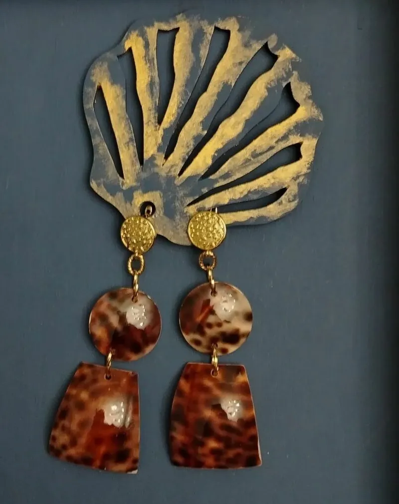 Серьги из морских Каури 1 88мм — Основной