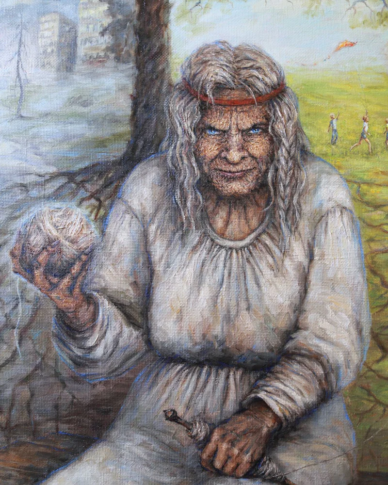 Баба Яга. Картина маслом