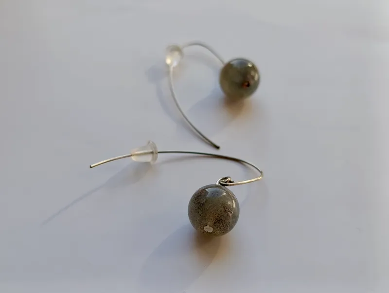 Серьги с лабрадором